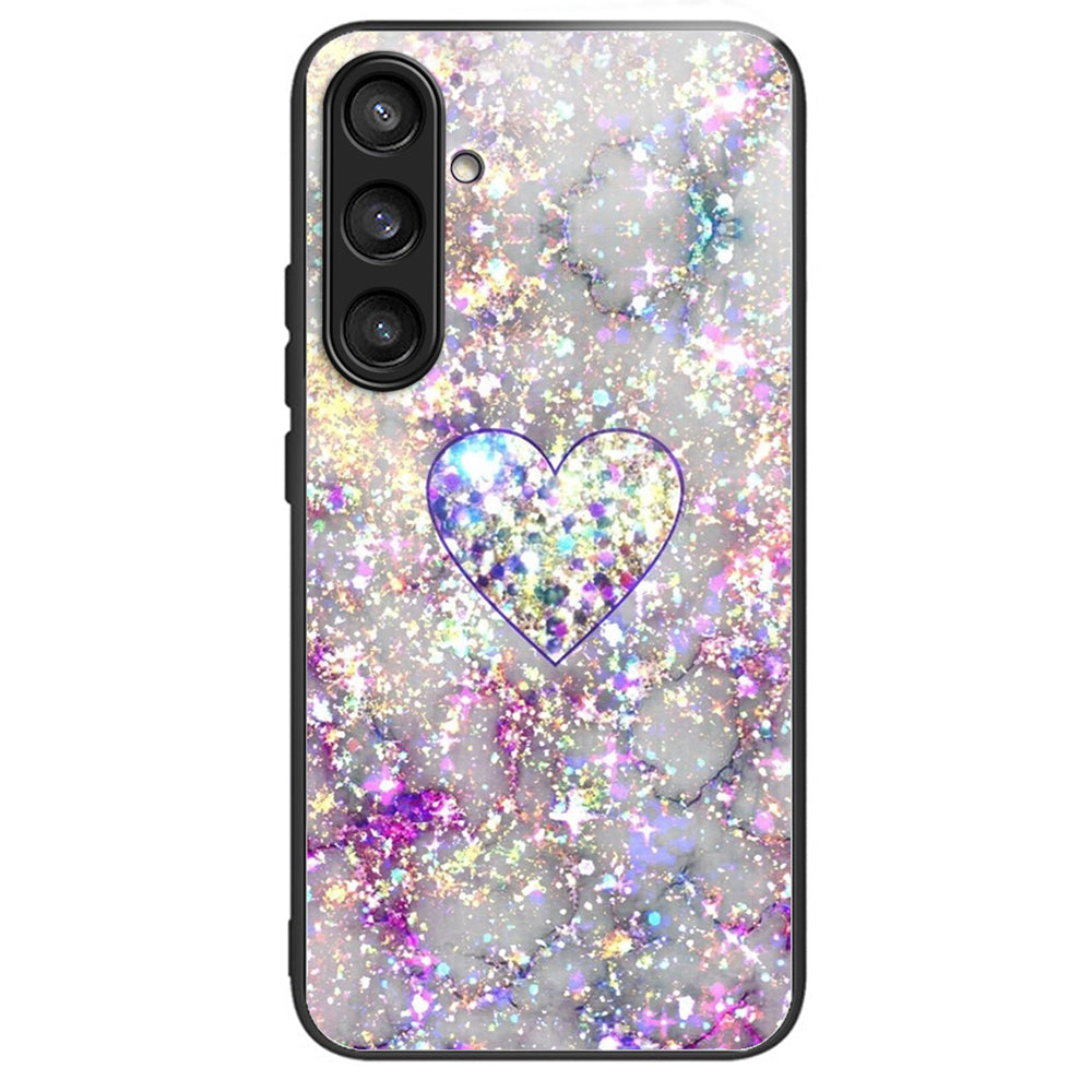 For Samsung Galaxy S23 FE Tempered Glass+TPU Case Protective Phone Cover - Footprint For Samsung Galaxy S23 FE Tempered Glass+TPU Case Protective Phone Cover - Footprint